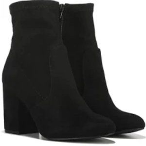 Black Faux Suede Steve Madden Tristine Booties
